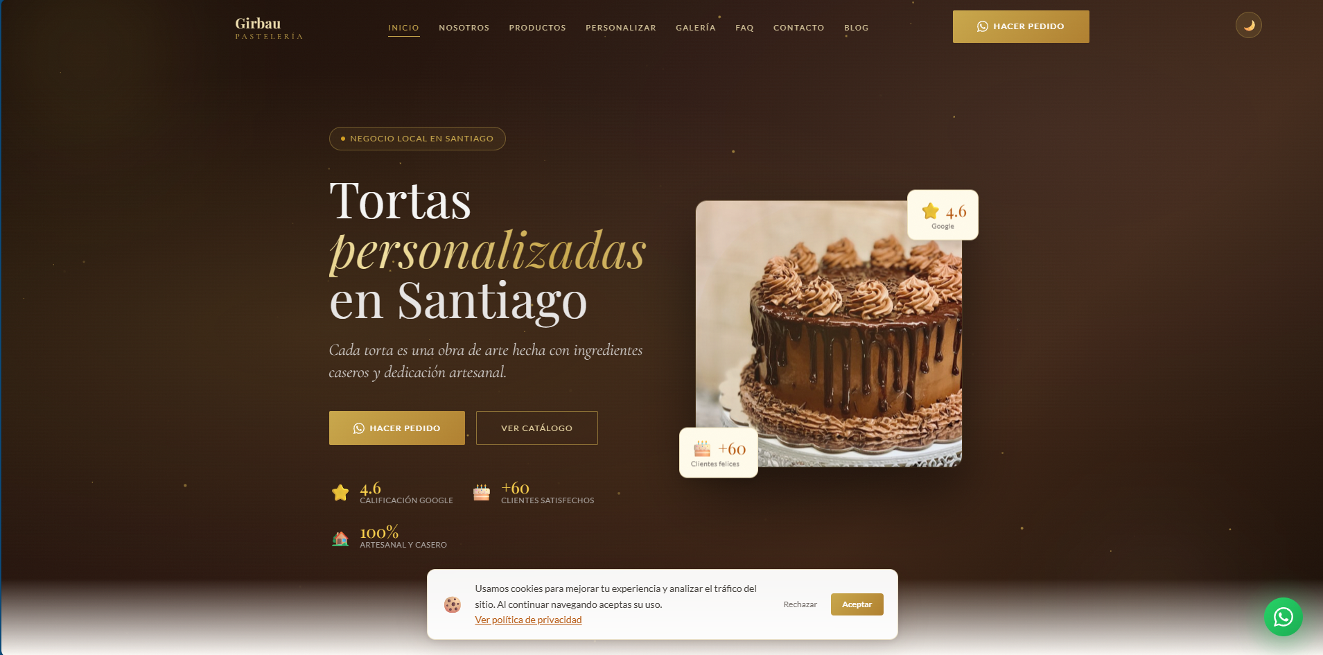 Landing Page – Girbau Pastelería